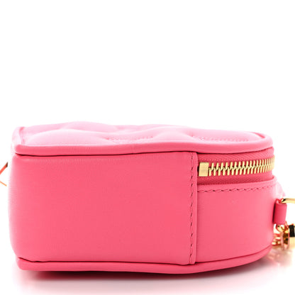 Louis Vuitton Calfskin Embroidered Monogram Pop My Heart Bag Pouch Dragon Fruit Pink 8 of 9