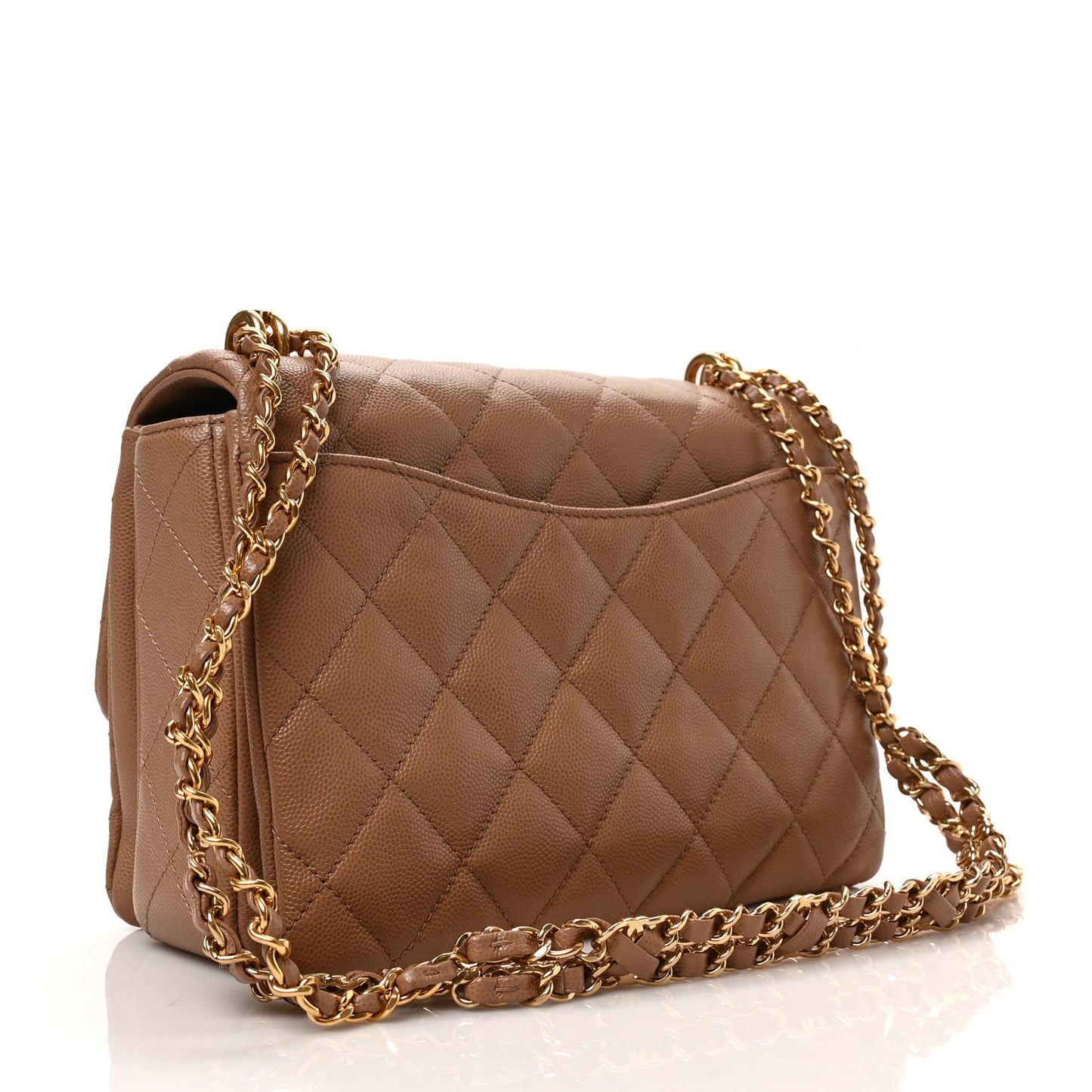 Caviar Quilted Coco First Flap Beige