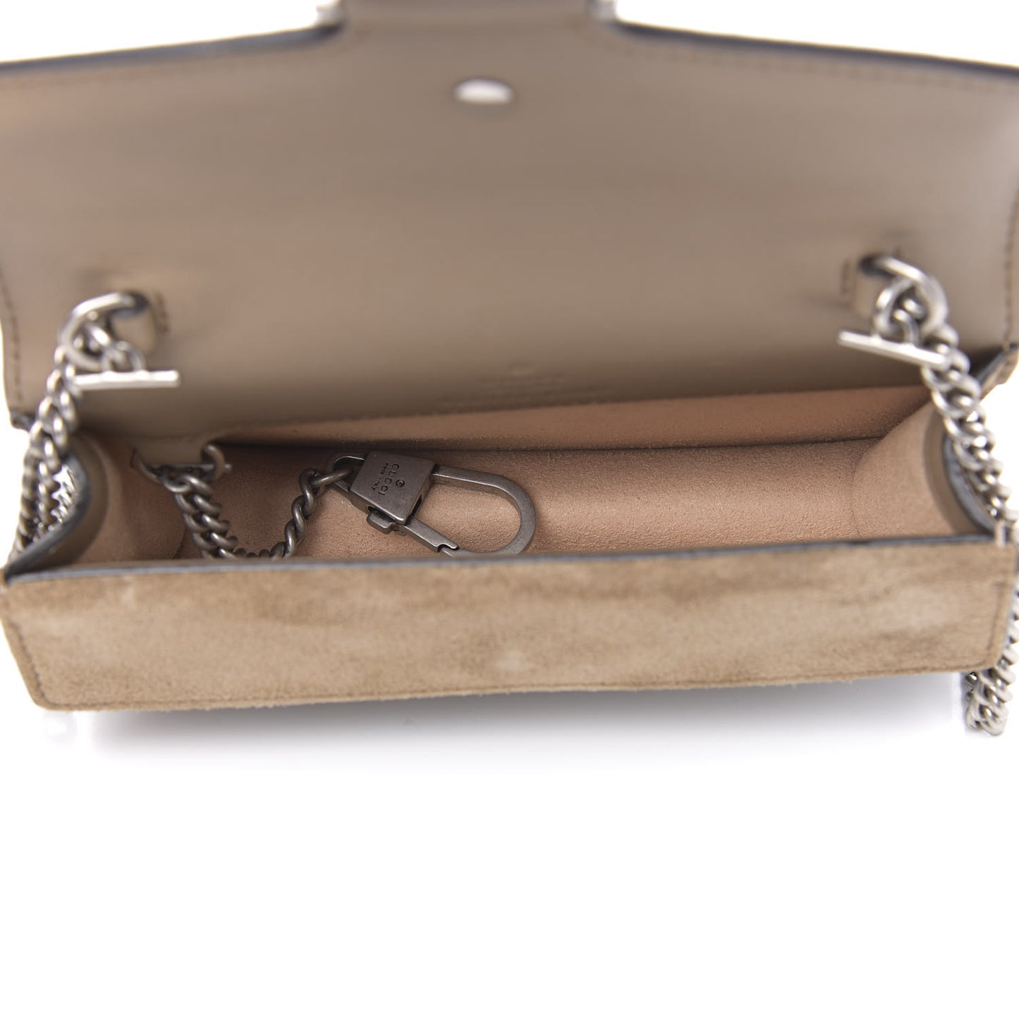 GG Supreme Monogram Super Mini Dionysus Shoulder Bag Taupe