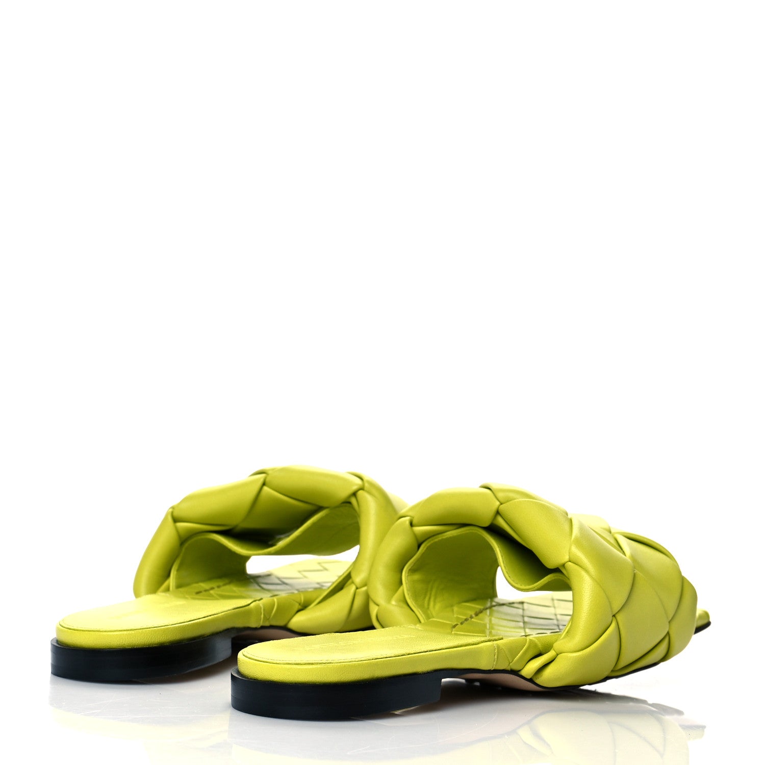 Bottega Veneta Nappa Maxi Intrecciato Lido Flat Sandals 37 Kiwi 4 of 8