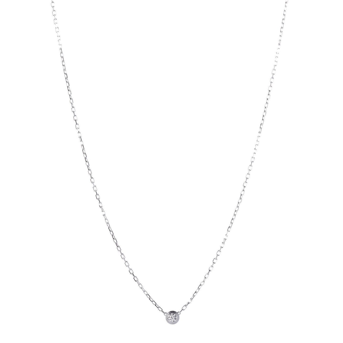 18K White Gold Diamond SM D'Amour Pendant Necklace