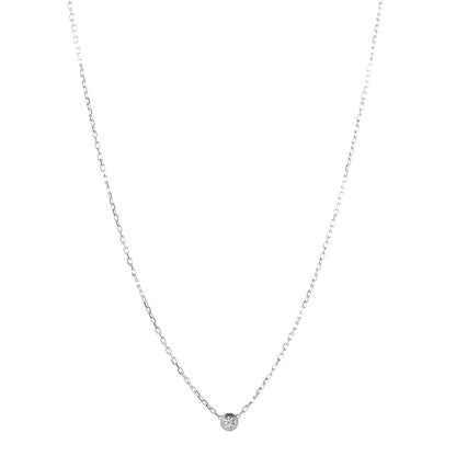 Cartier 18K White Gold Diamond SM D'Amour Pendant Necklace 1 of 6