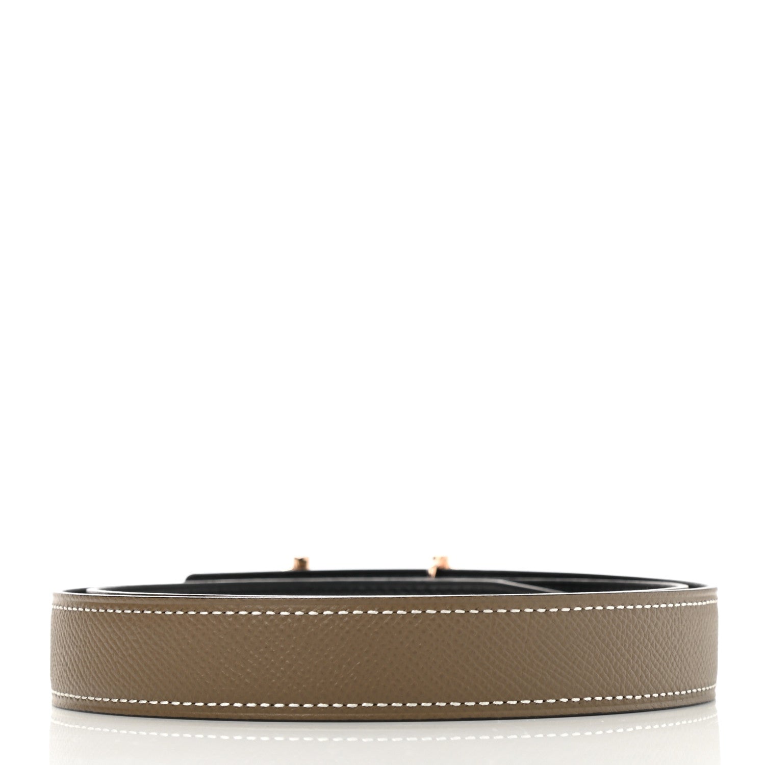 Hermes Swift Epsom 24mm Gamma Belt 80 Black Etoupe 2 of 6