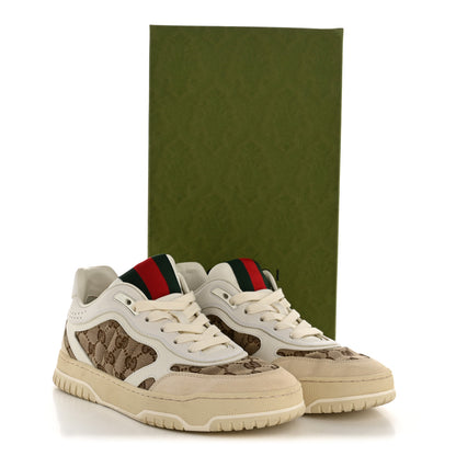 Gucci Calfskin GG Monogram Re-Web Womens Sneakers 39 White Beige Ebony 11 of 11