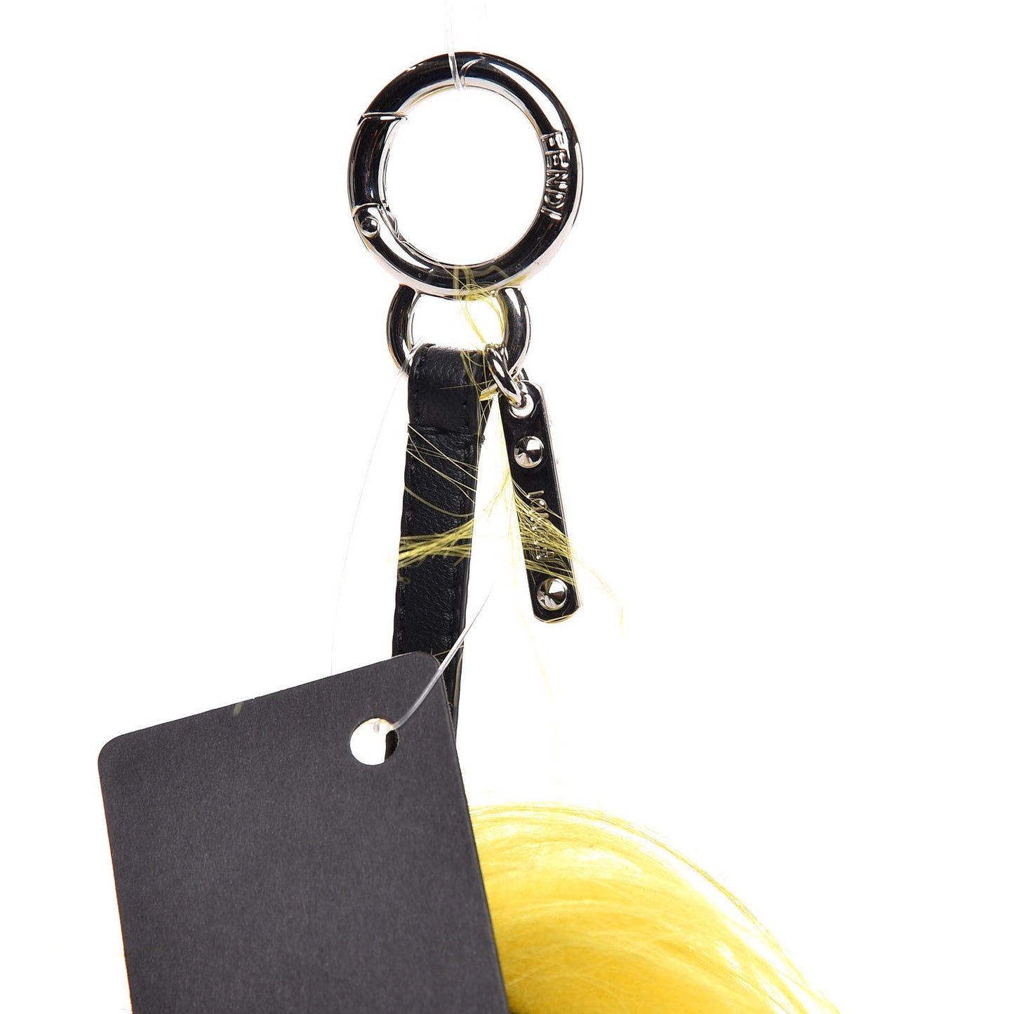 Goat Mink Fox Fur Mum Wonders Bag Charm Yellow Water Multicolor