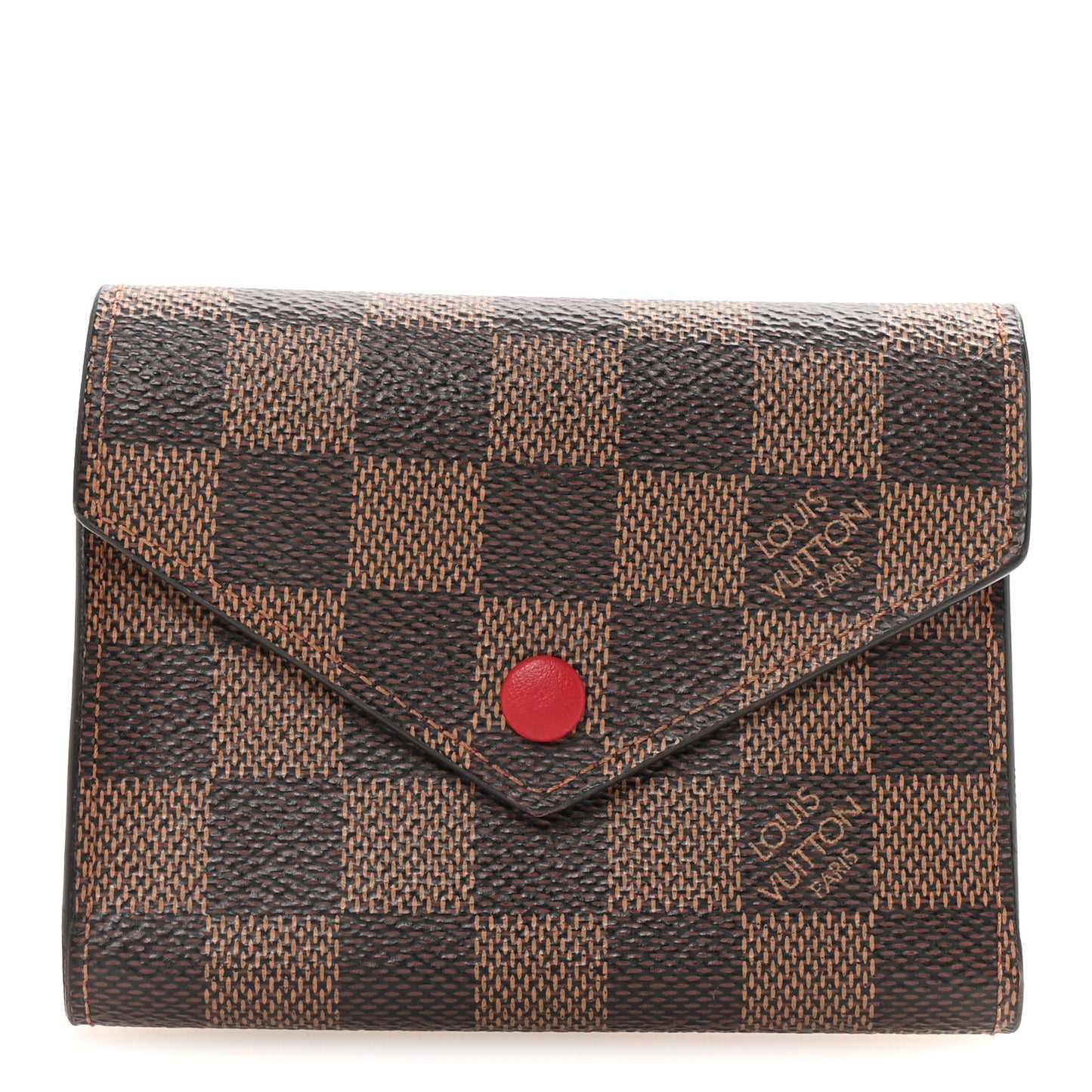 Damier Ebene Victorine Wallet Red