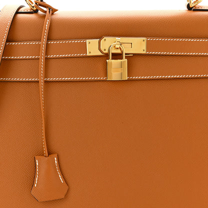 Hermes Epsom Kelly Sellier 32 Gold 8 of 10
