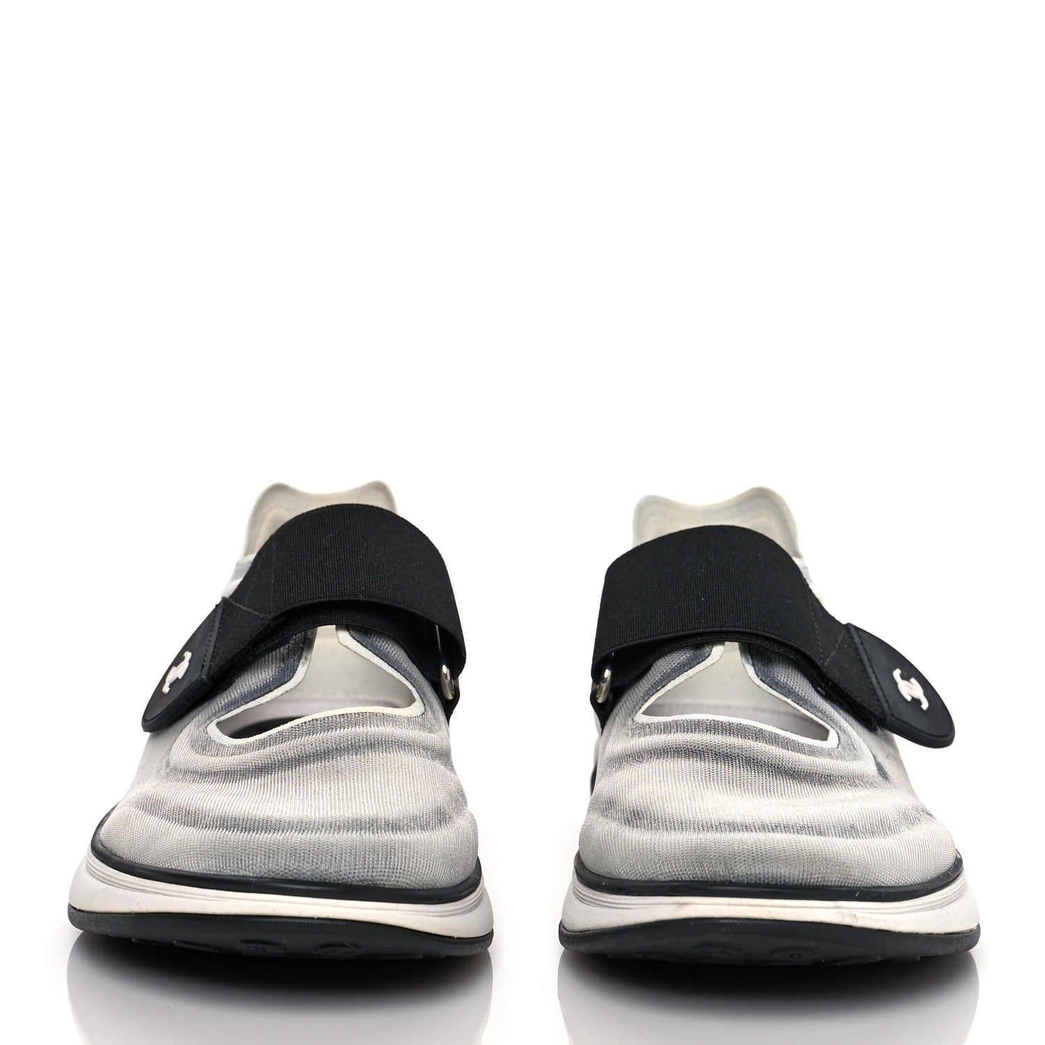 Chanel Mesh Lycra CC Sneakers 36.5 Black 2 of 7