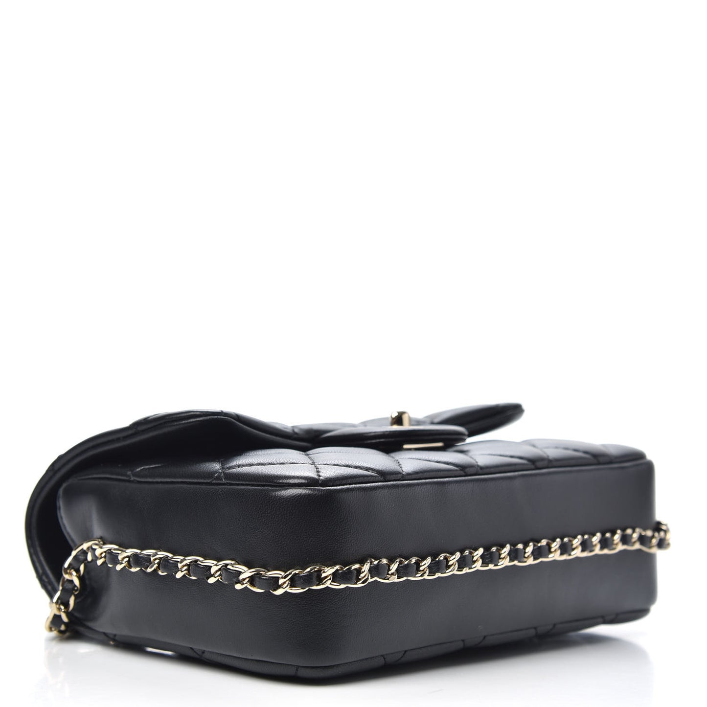 Lambskin Quilted Small My Precious Flap Black