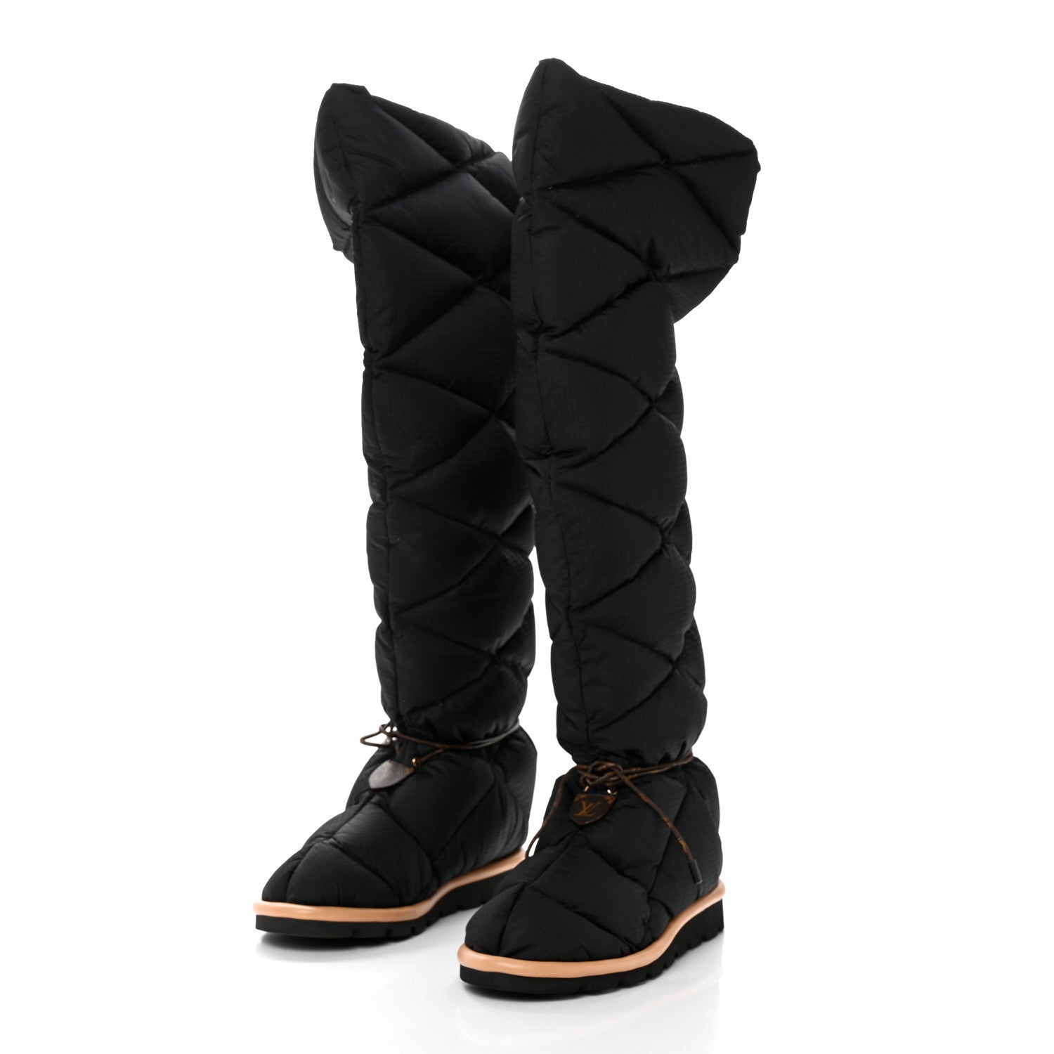 Louis Vuitton Nylon Monogram Pillow Comfort High Boot 40 Black 3 of 8