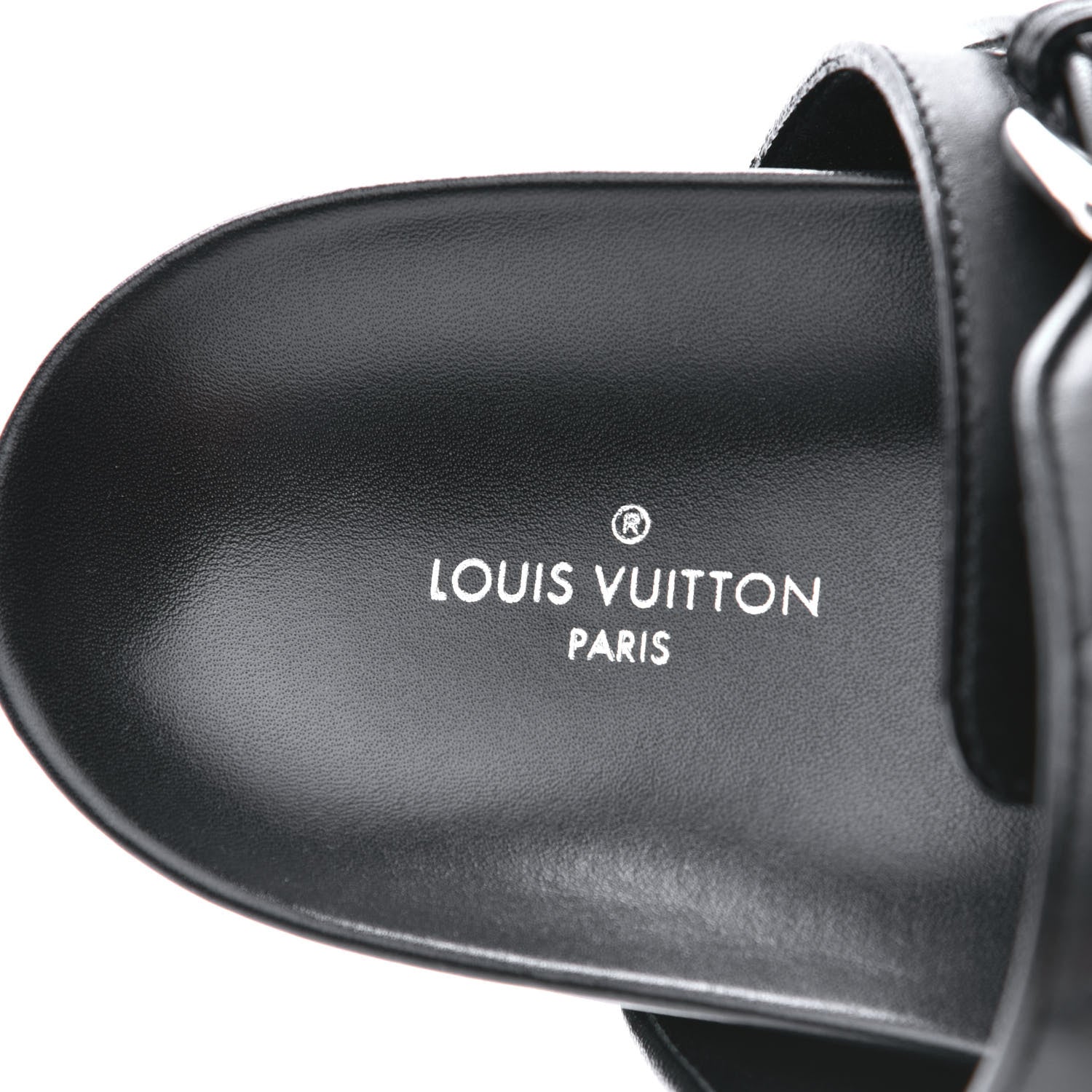 Louis Vuitton Calfskin New Wave Bom Dia Mule Sandals 37 Black 8 of 9