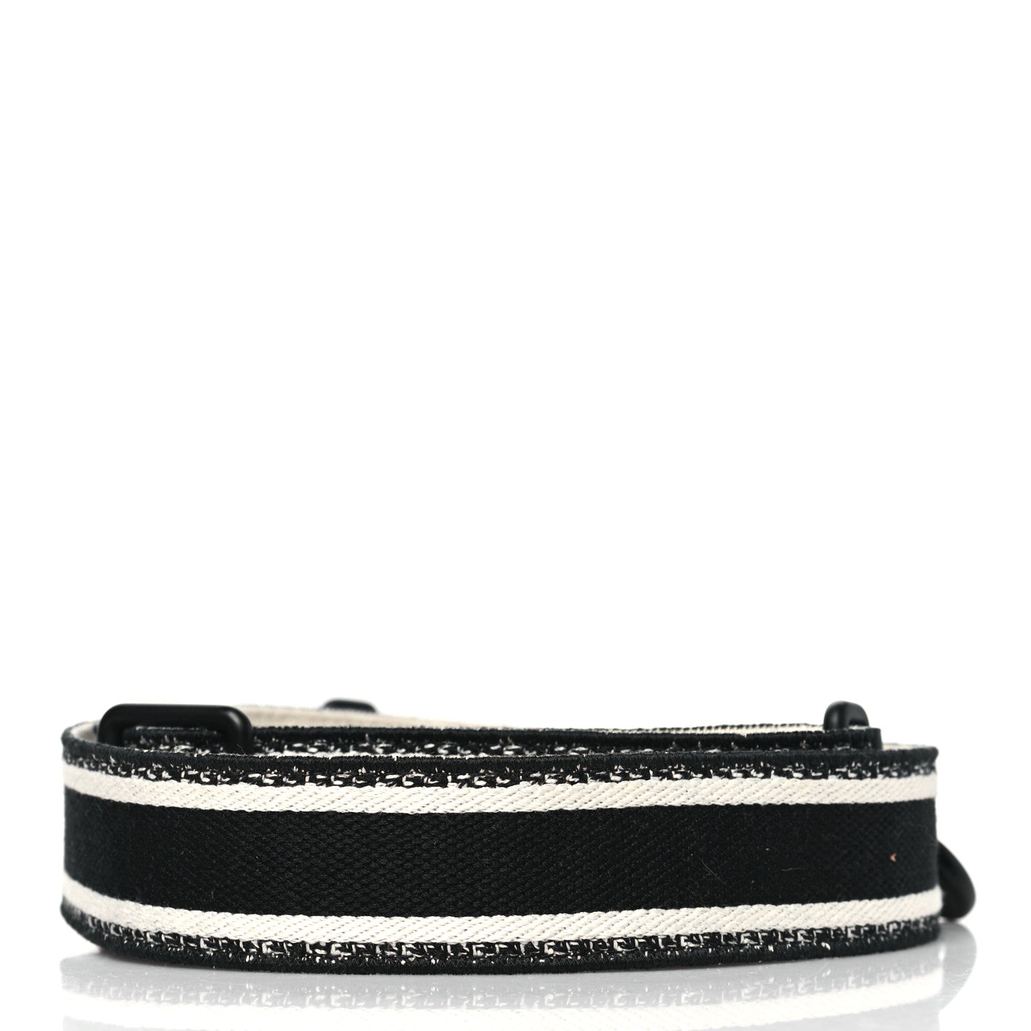 Christian Dior Canvas Embroidered Shoulder Strap Black 3 of 7