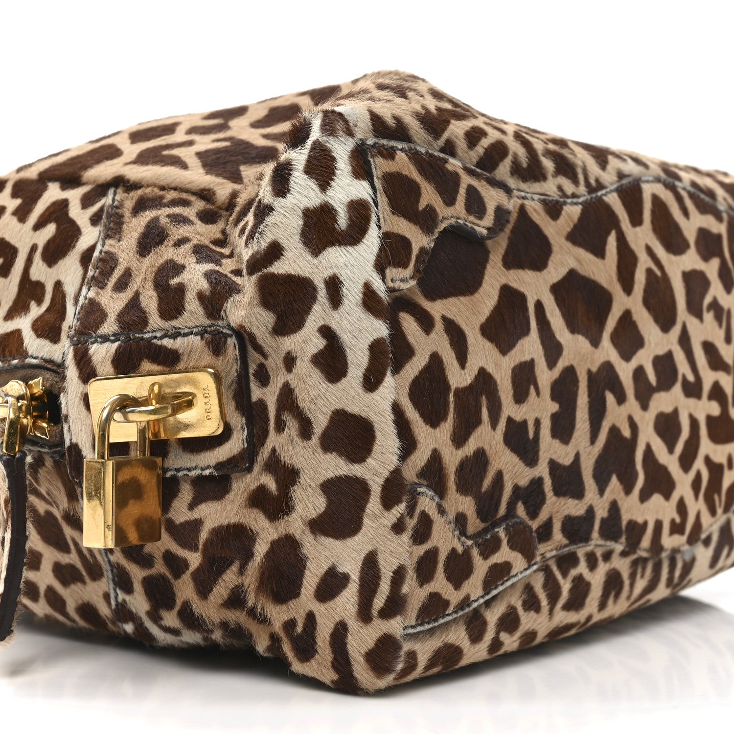 Prada Cavallino Giraffe Print Tote Sabbia Moro 8 of 11