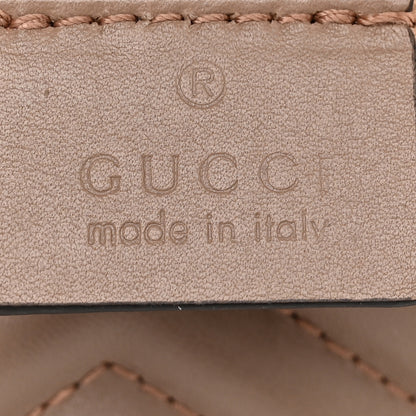 Gucci Calfskin Matelasse Super Mini GG Marmont Shoulder Bag Porcelain Rose 7 of 11
