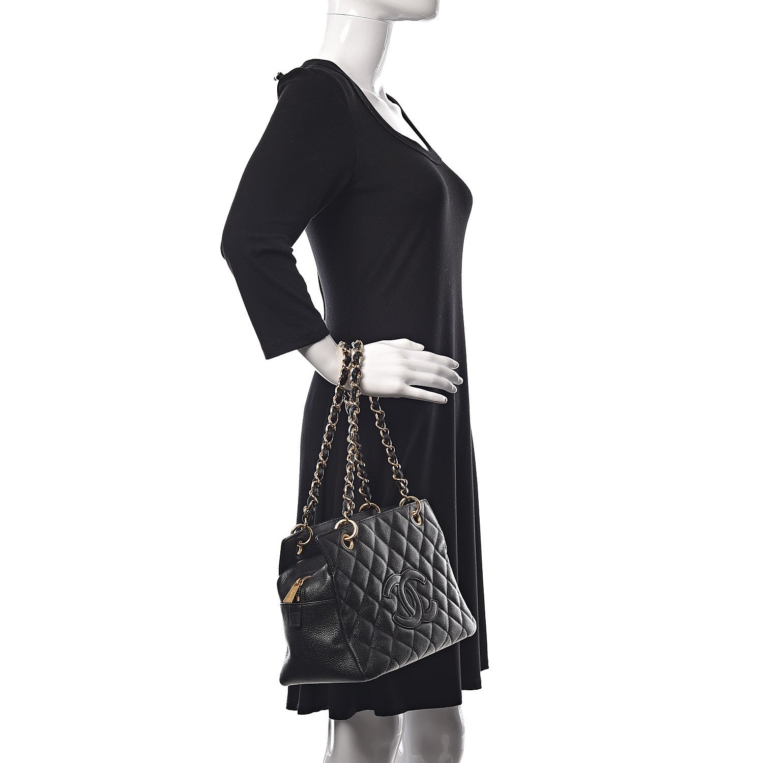 Chanel Caviar Quilted Petit Timeless Tote PTT Black 2 of 10