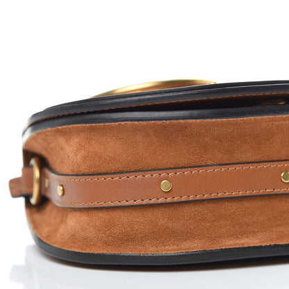 Chloe Calfskin Suede Small Nile Bracelet Bag Caramel 6 of 10