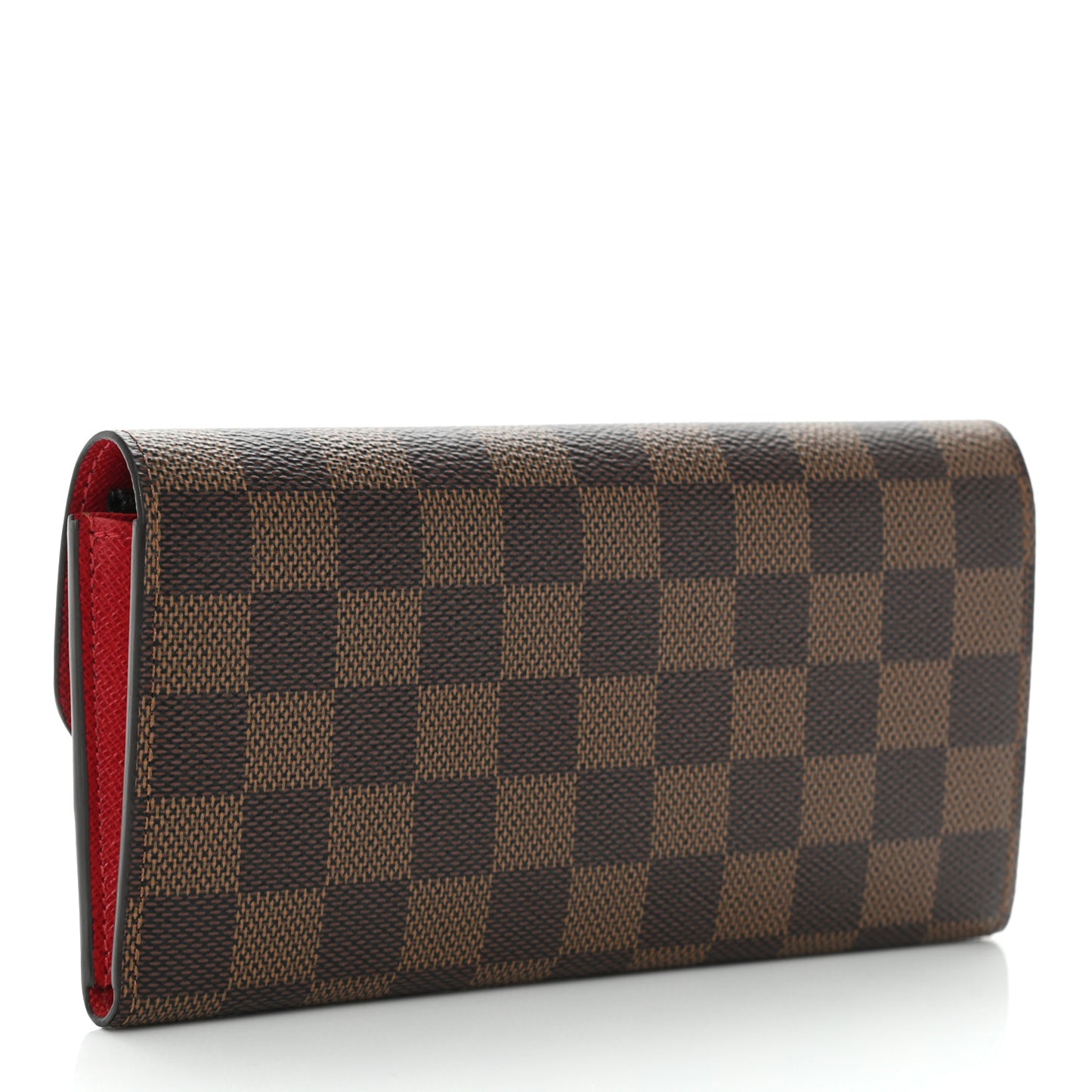 Damier Ebene Emilie Wallet Red