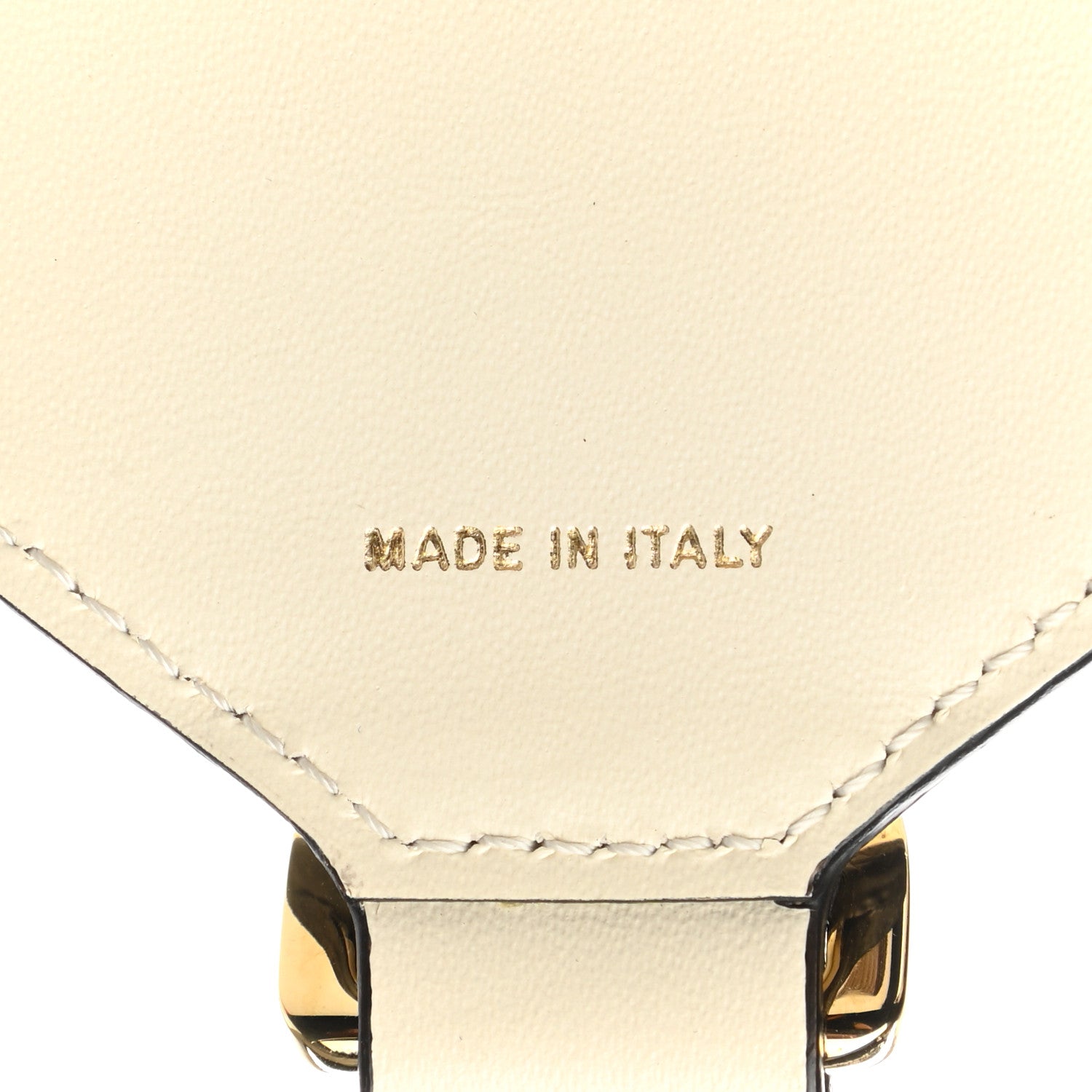 Fendi Ribbon Vitello King Logo Embossed Gingham Woven Adjustable Strap You White Ice Ghianda Ice 4 of 4