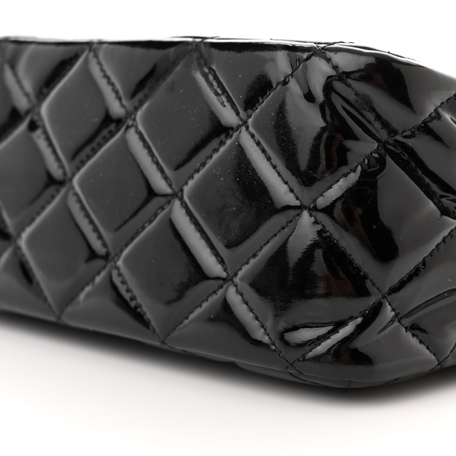 Chanel Patent Quilted Jumbo Double Flap Black 10 of 12