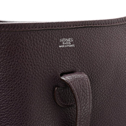 Hermes Taurillon Clemence Evelyne PM Raisin 5 of 12