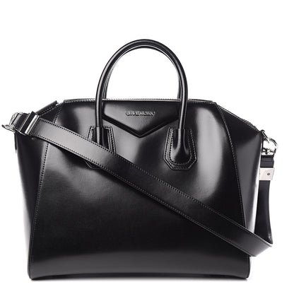 Givenchy Shiny Lord Calfskin Medium Antigona Black 1 of 10