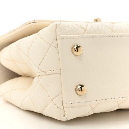 Chanel Caviar Quilted Mini Coco Handle Flap White 11 of 11