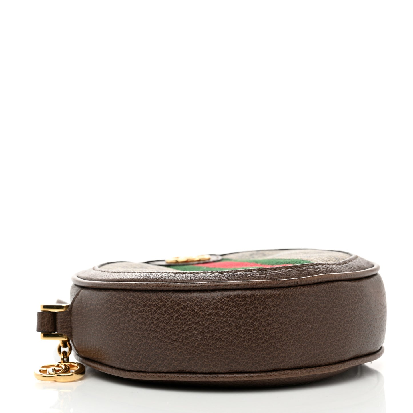 GG Supreme Monogram Web Ophidia Circle Wristlet Beige New Acero