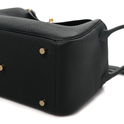 Hermes Taurillon Clemence Lindy 26 Black 9 of 10