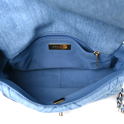 Chanel Denim Quilted Medium Chanel 19 Flap Blue 5 of 10