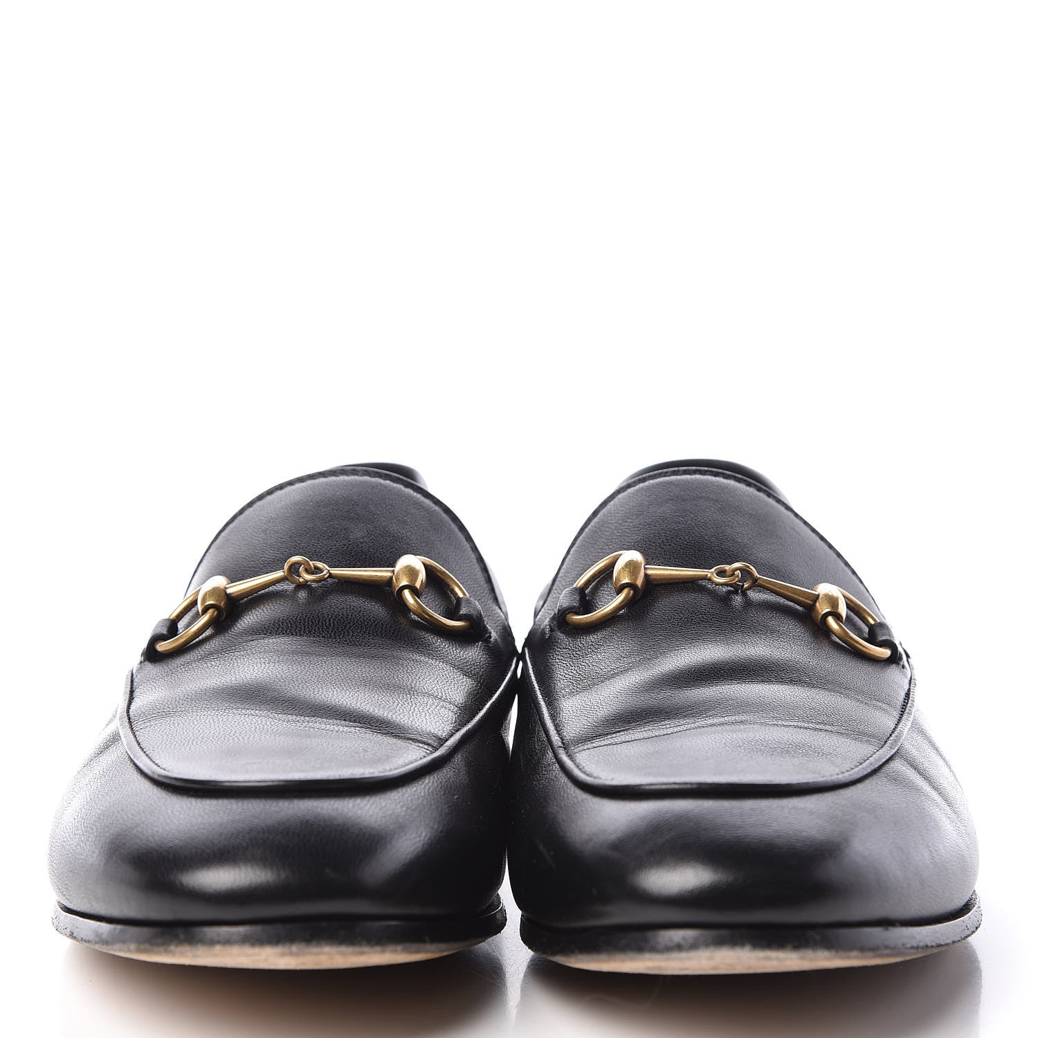 Gucci Lambskin Womens Brixton Horsebit Loafers 38 Black 2 of 13