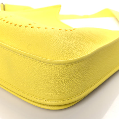 Hermes Taurillon Clemence Evelyne III PM Lime 10 of 12
