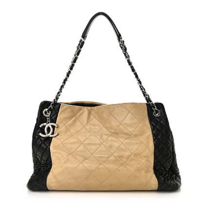 Chanel Lambskin Quilted Large CC Shopping Tote Black Rose Clair 1 of 27