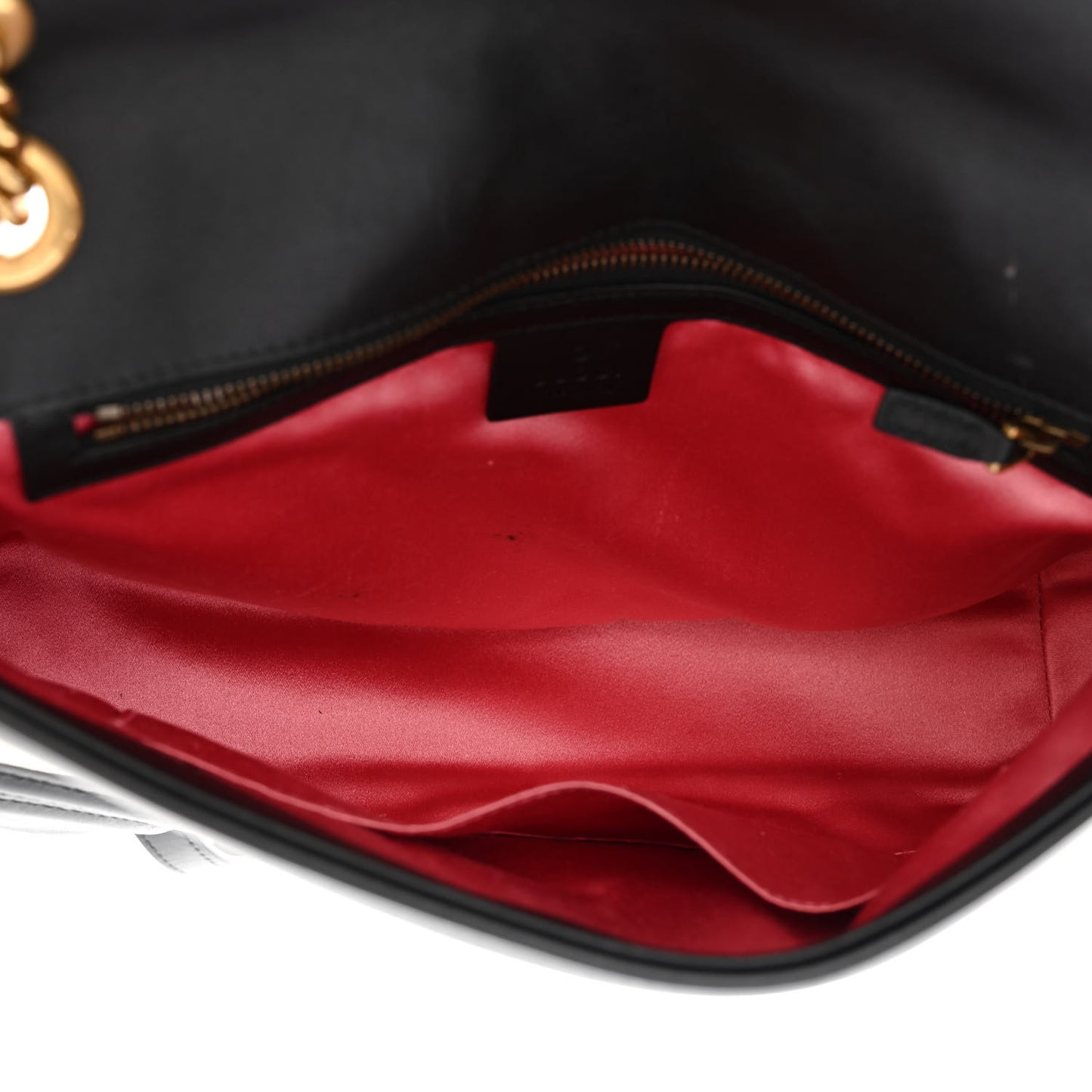 Calfskin Matelasse Medium GG Marmont Shoulder Bag Black White