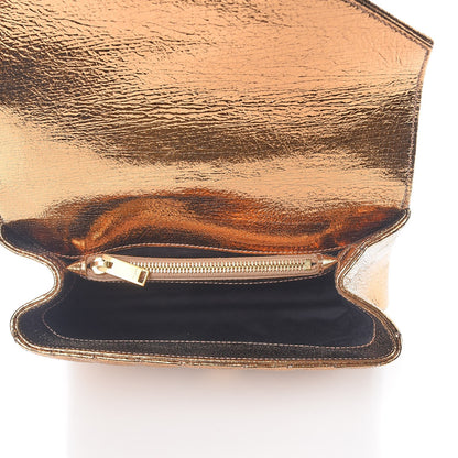 Saint Laurent Metallic Cracked Calfskin Matelasse Monogram Medium College Bag Copper 5 of 7