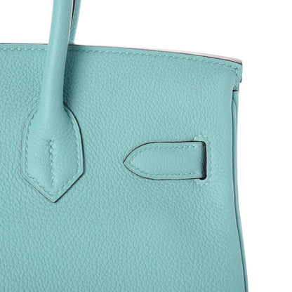 Hermes Togo Birkin 30 Bleu Atoll 30 of 33