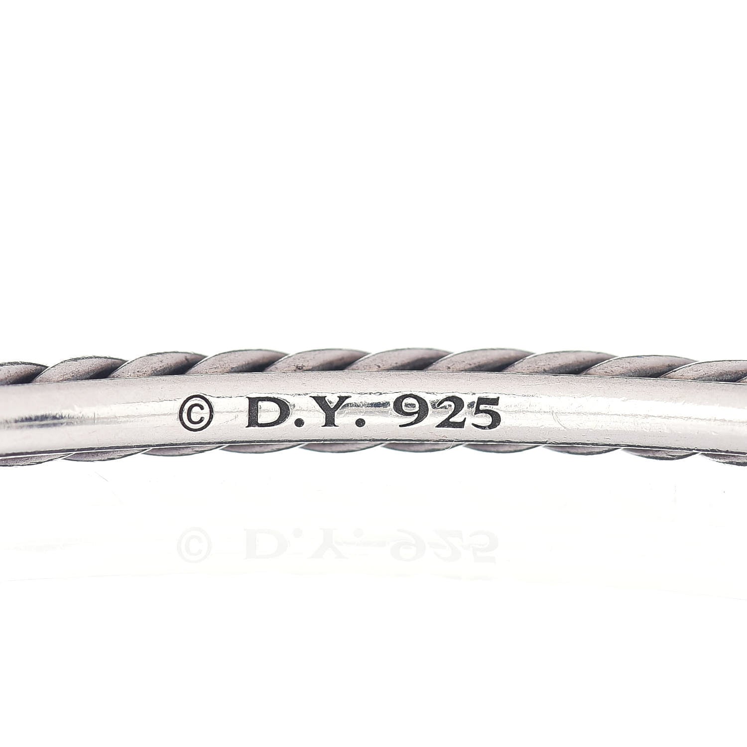 David Yurman Sterling Silver 4mm Cable Classics Bangle Bracelet 4 of 4