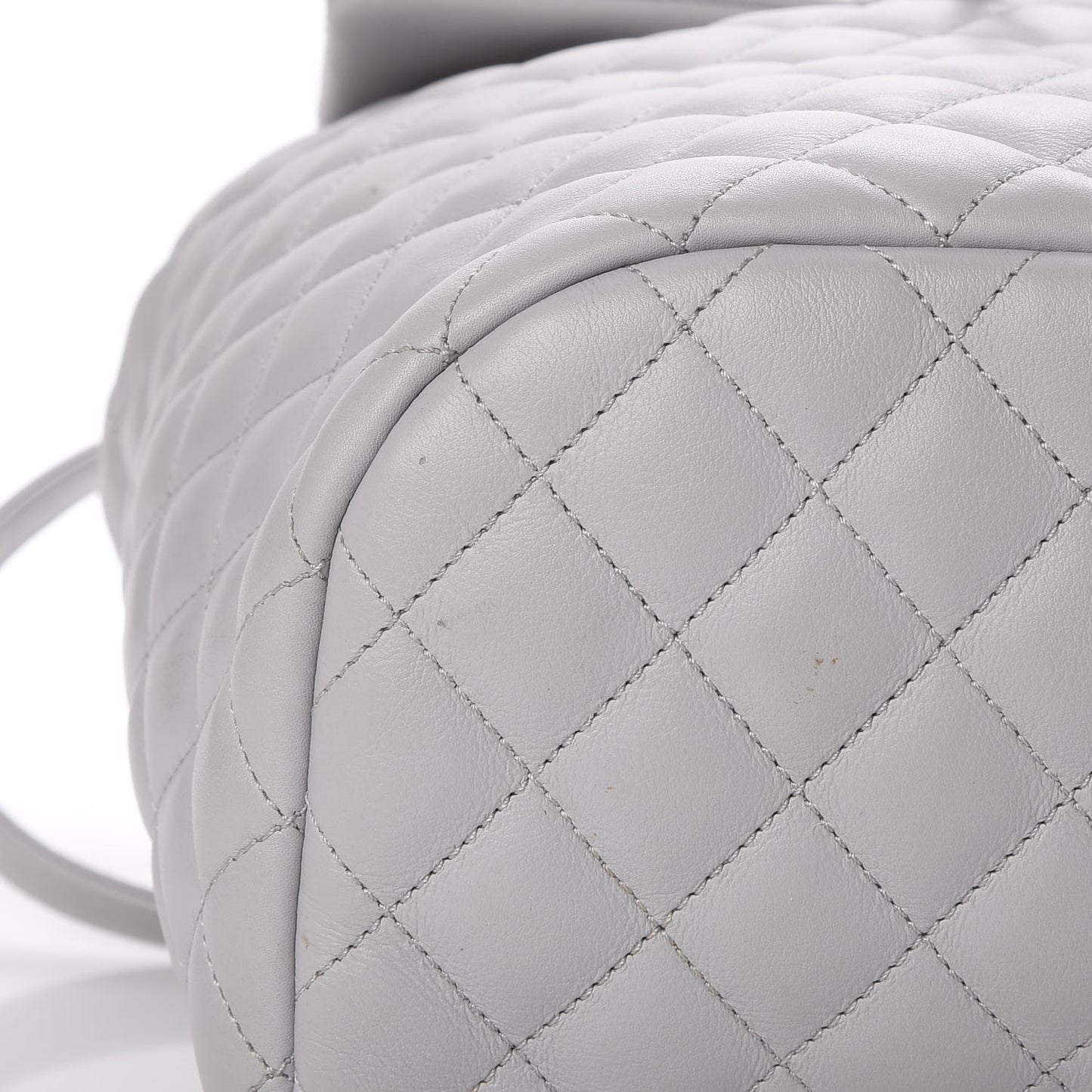 Calfskin Quilted Large Urban Spirit Backpack Grey