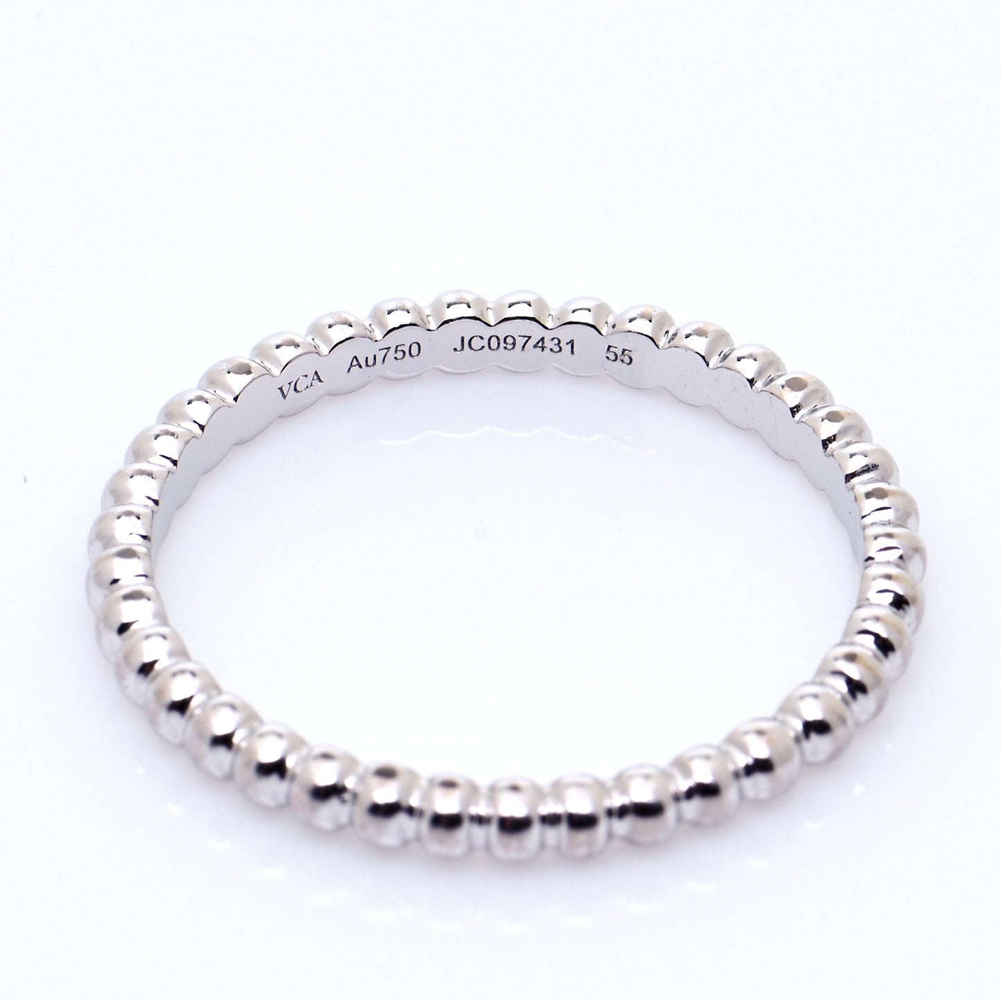 18K White Gold Small Perlee Ring 55 7.25