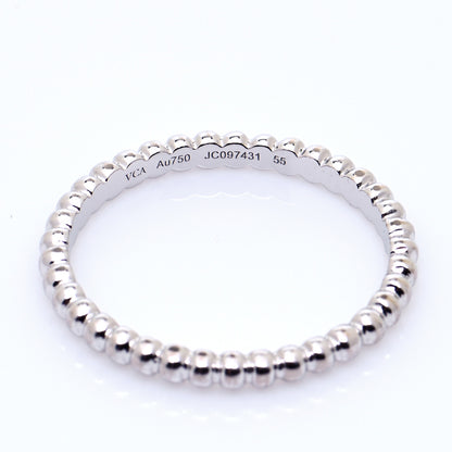 Van Cleef & Arpels 18K White Gold Small Perlee Ring 55 7.25 4 of 6