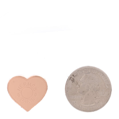 Hermes Rose Gold Plated Brass Mini Coeur Twilly Scarf Ring 2 of 5