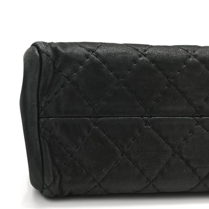 Chanel Iridescent Calfskin Stitched Just Mademoiselle Bowling Bag Black 9 of 11