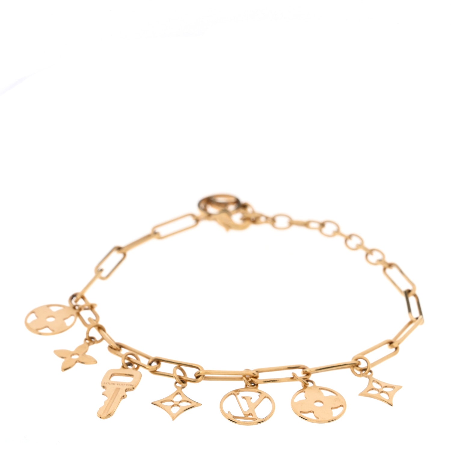 Louis Vuitton Sweet Monogram Charm Bracelet Gold 1 of 4