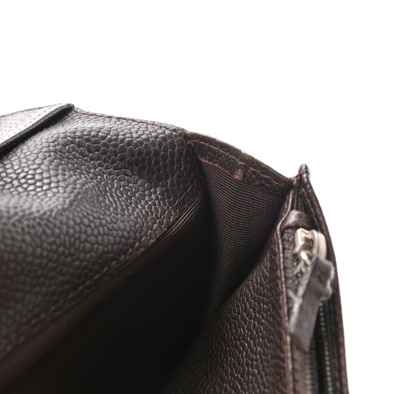 Chanel Caviar Timeless CC Yen Wallet Brown 11 of 12