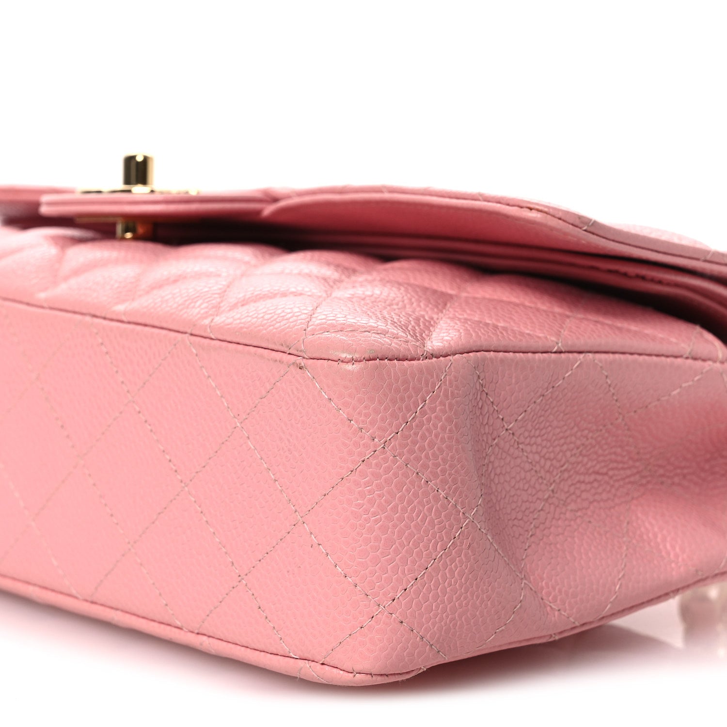 Chanel Caviar Quilted Medium Double Flap Pink 10 of 15