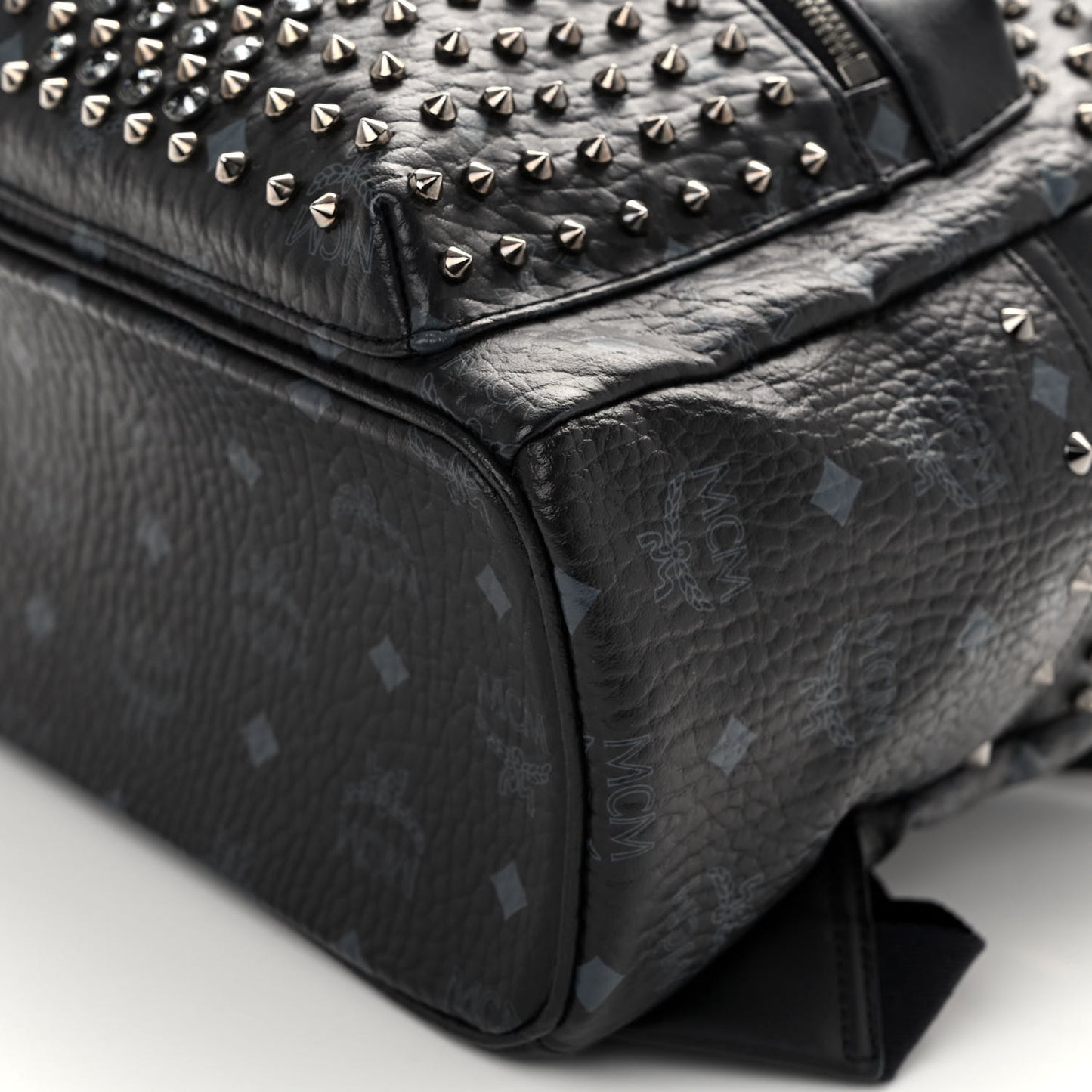 Visetos Swarovski Studded Small Diamond Backpack Black