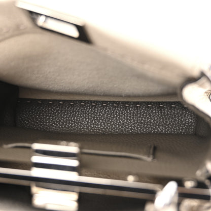 Fendi Cuoio Romano Selleria Vitello Dolce Lace Up Mini Peekaboo Iconic Satchel Camelia Milk Grigio Polvere 6 of 10
