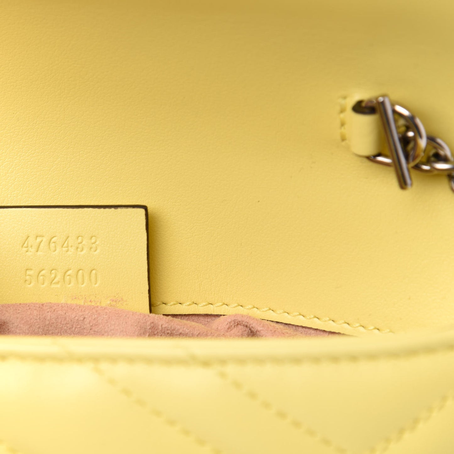 Calfskin Matelasse Super Mini GG Marmont Shoulder Bag Banana