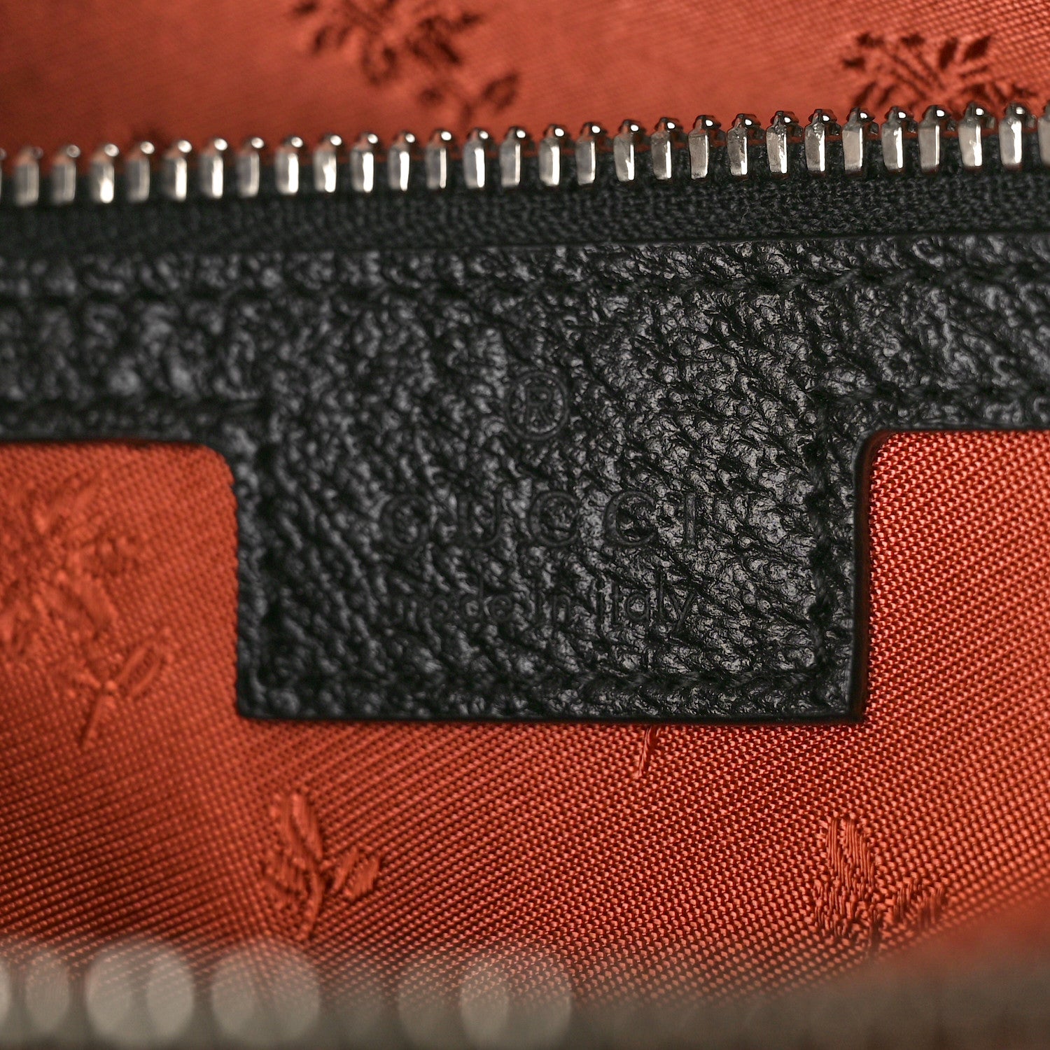 Gucci Jacquard Canvas Medium Interlocking G Tote Bag Black Orange 6 of 10