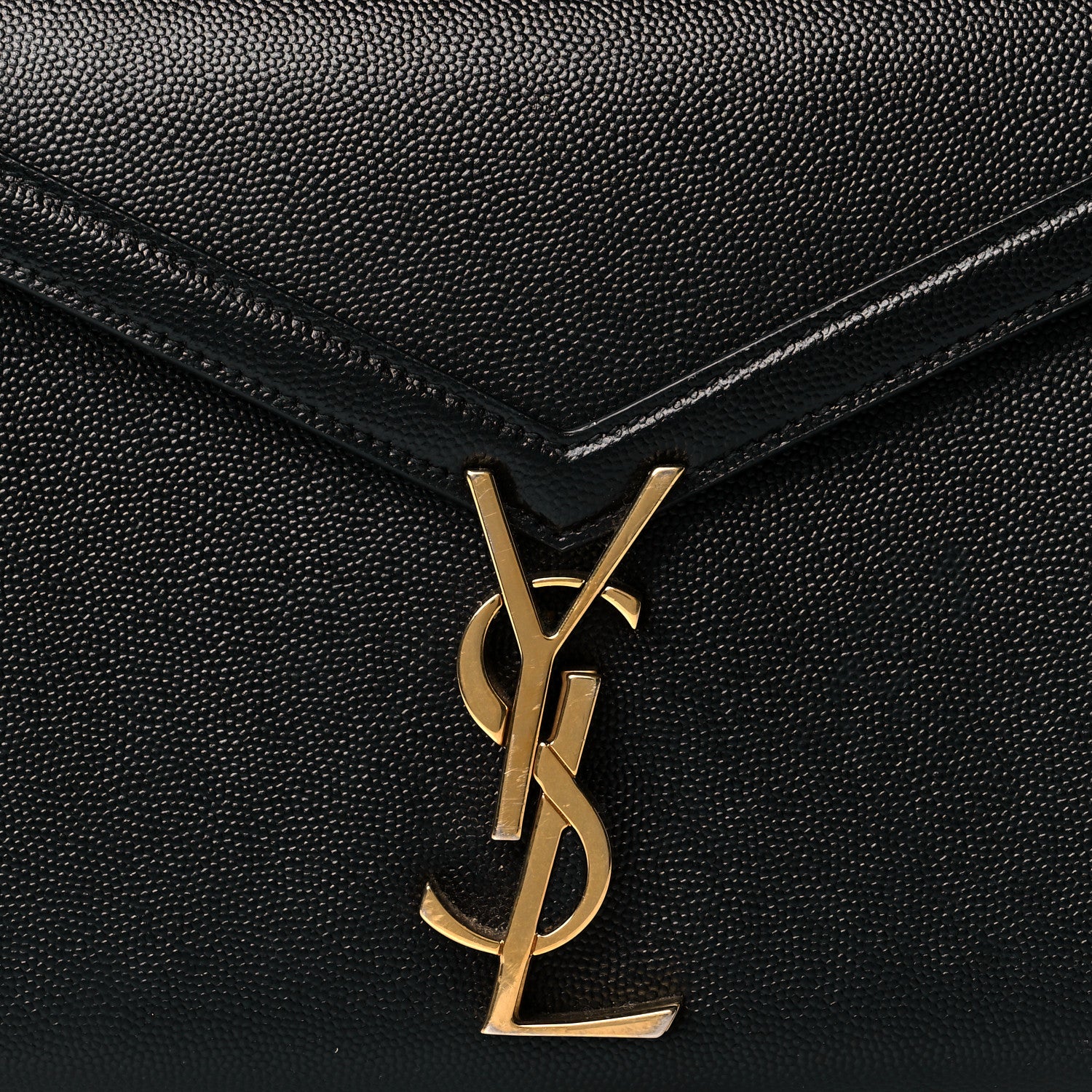 Saint Laurent Grain de Poudre Mini Classic Monogram Cassandra Top Handle Black 8 of 10