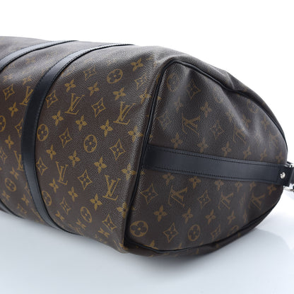 Louis Vuitton Monogram Macassar Keepall Bandouliere 45 9 of 11
